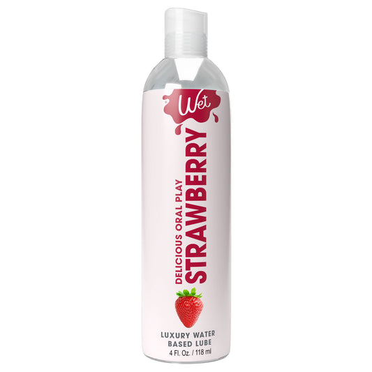 "Wet Delicious Oral Play - Strawberry - Waterbased Flavored Lubricant 4 Oz WT21525"